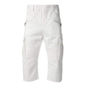 Balmain - White Cotton Cargo Biker Shorts - US 28